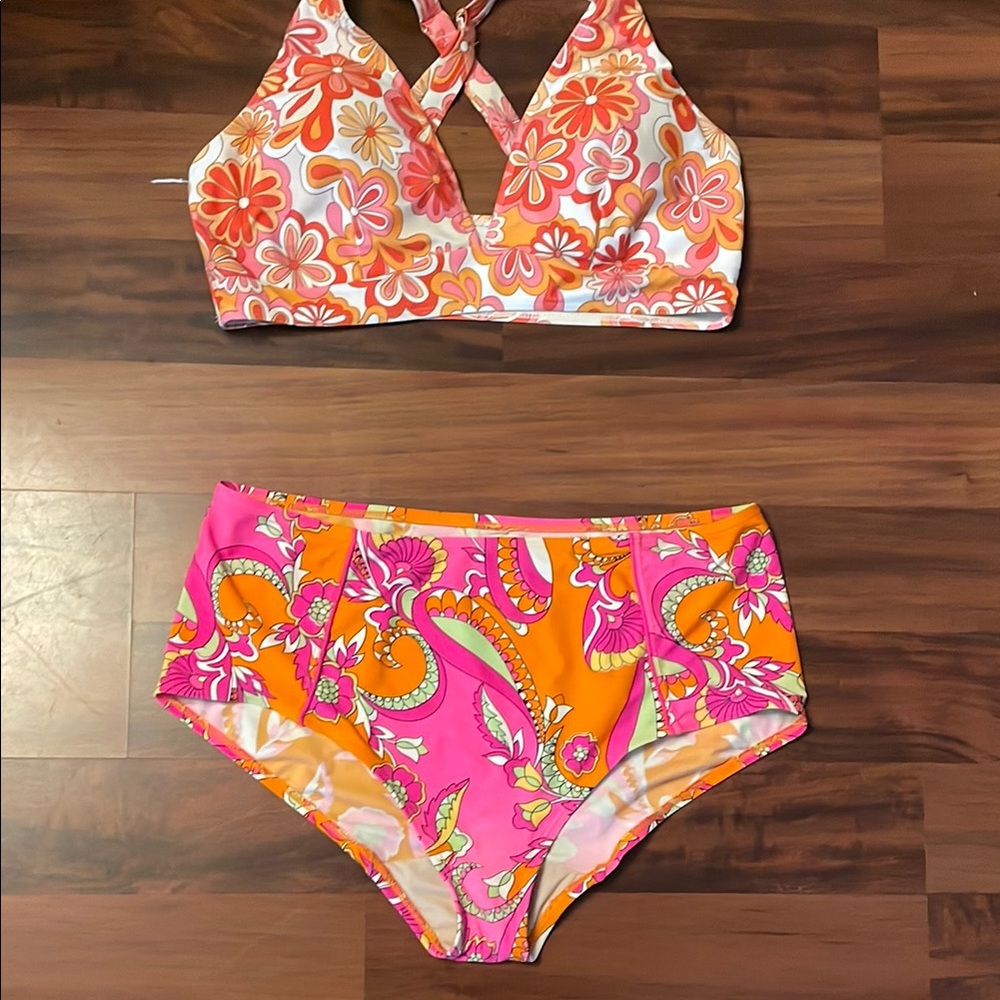 Floral and Paisley Bikini Set